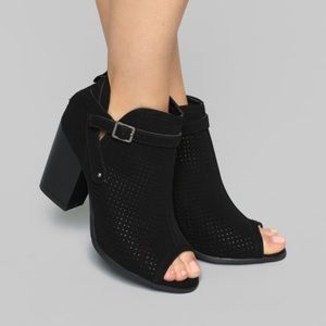 Black Wedge Booties**BRAND NEW IN BOX